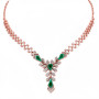 Classic Geometric Honeycomb Rose Gold Real Diamond Necklace with LNNS0273 | IGI Certified