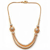 Sophisticated Multi-Strand Flower Yellow Gold Natural Diamond Necklace with LNNS0226 | IGI Certified