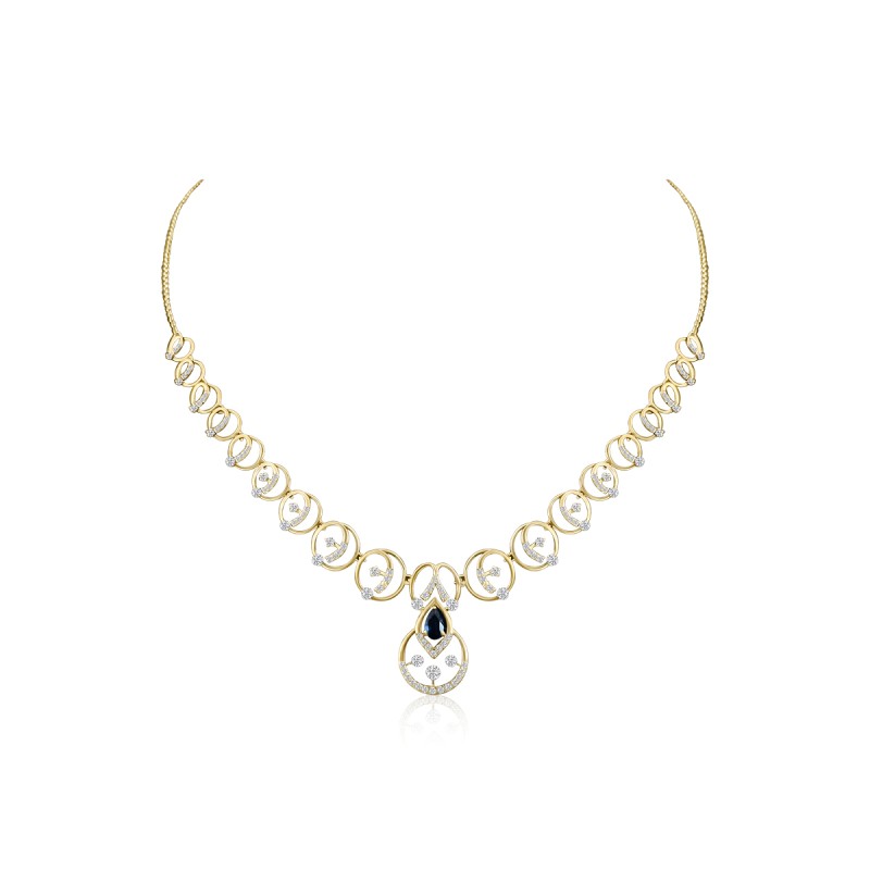 LNNS0072 bridal necklace set with earrings