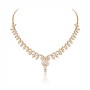 Elegant Natural Diamond Rose Gold Necklace Set – LNNS0154