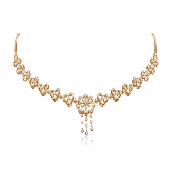 Timeless Real Rose Gold Diamond Necklace Set – LNNS0160