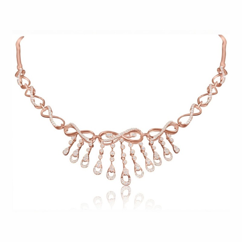 Glamorous Natural Diamond Necklace Set – LNNS0163