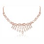 Glamorous Rose Gold  Natural Diamond Necklace Set – LNNS0163