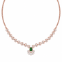 Alluring Heart Link Rose Gold Natural Diamond Necklace with LNNS0265 | IGI  Certified