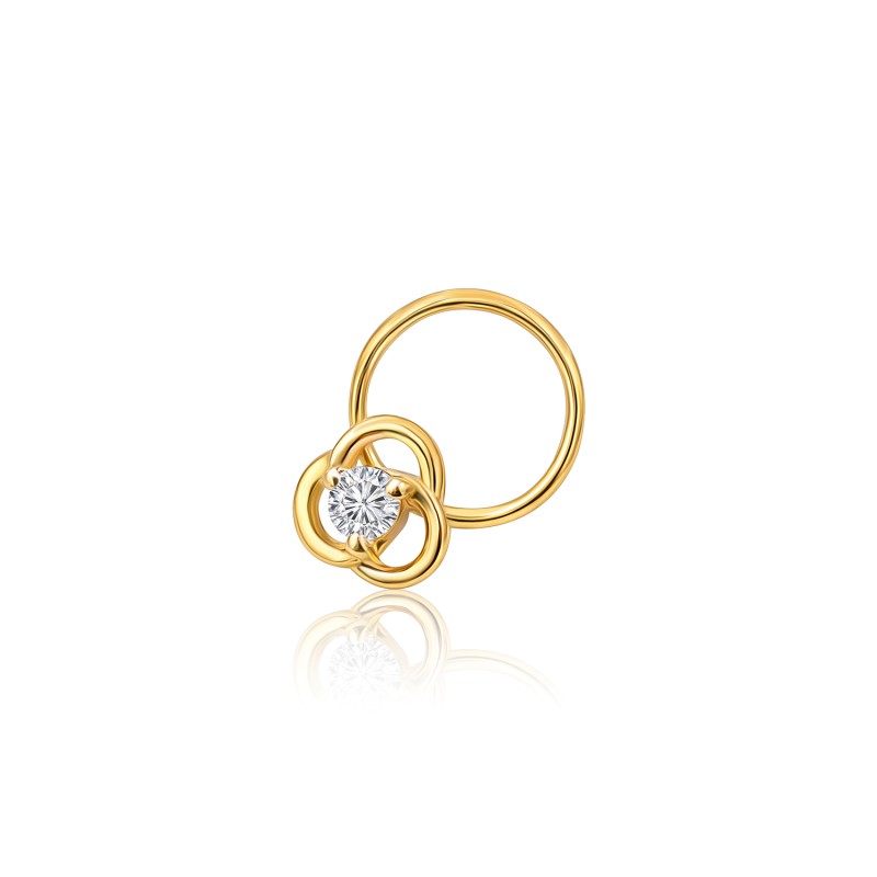 Real diamond nose pin by Nova Lustre Diamond