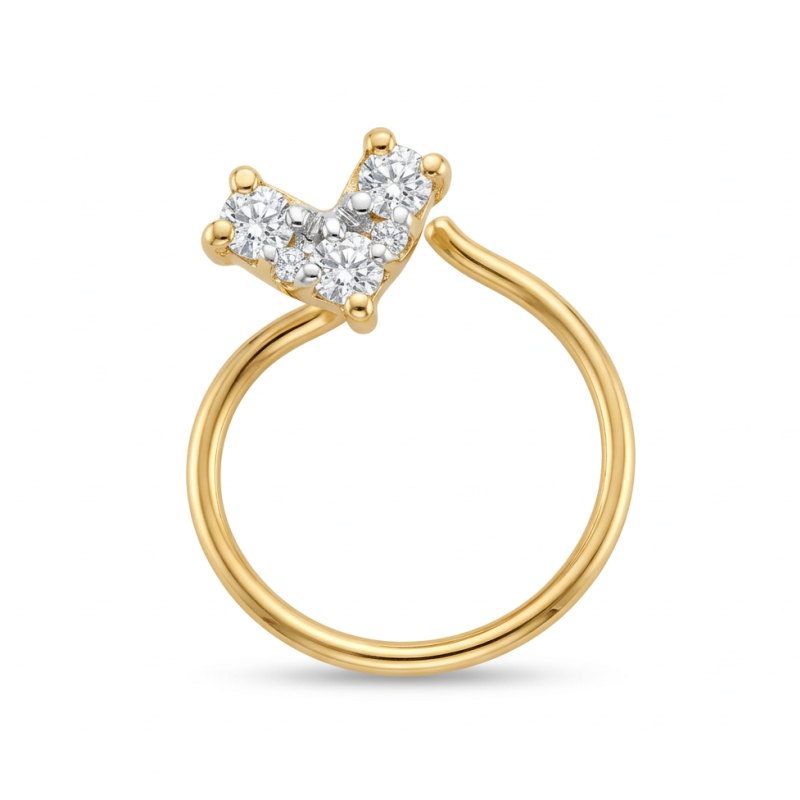 Real diamond nose pin by Nova Lustre Diamond