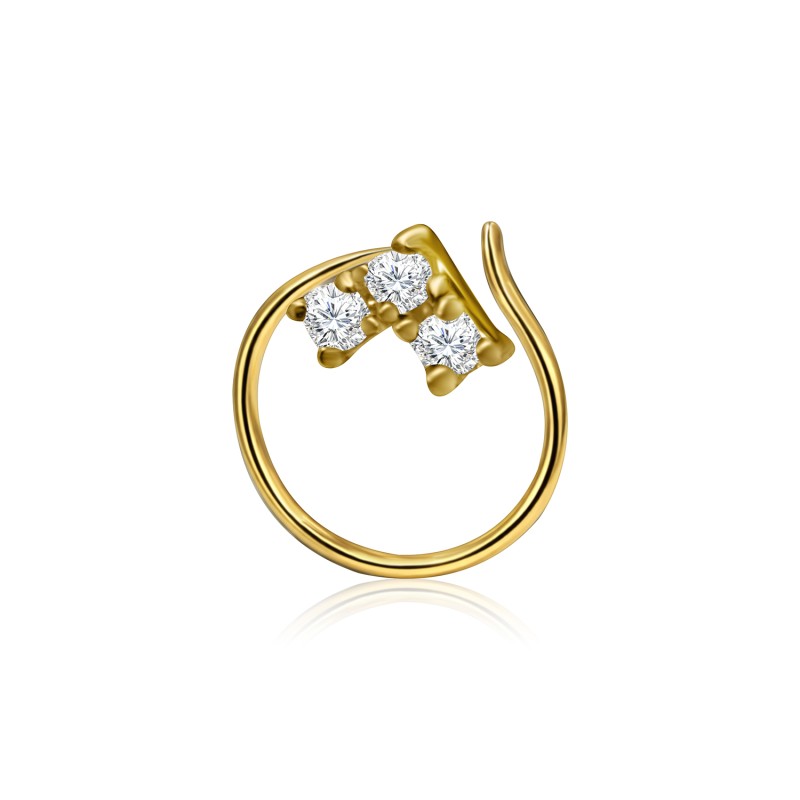 Real diamond nose pin by Nova Lustre Diamond