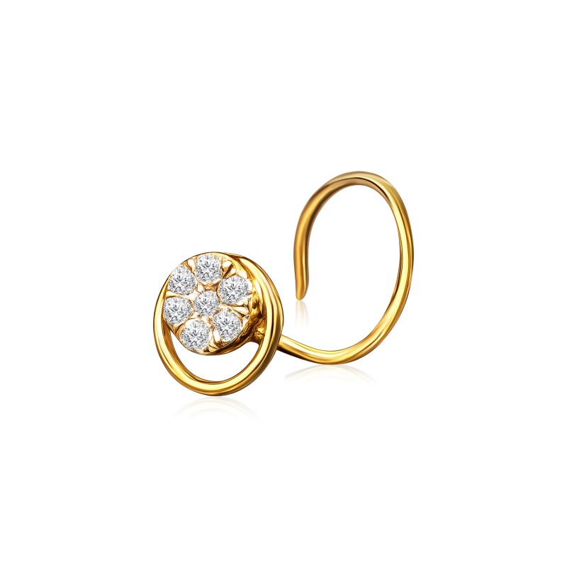 Real diamond nose pin by Nova Lustre Diamond