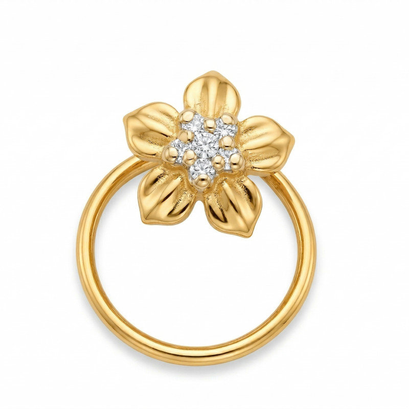 LNNP0056 Natural Diamond Nose Pin IGI Certified – Refined Beauty