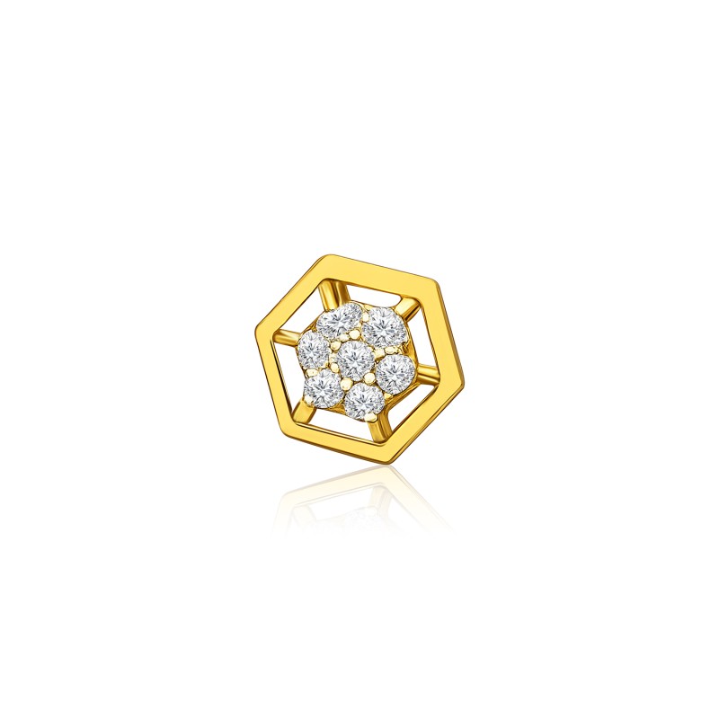 LNNP0068 – Natural Diamond Nose Pin Elegance| IGI Certified