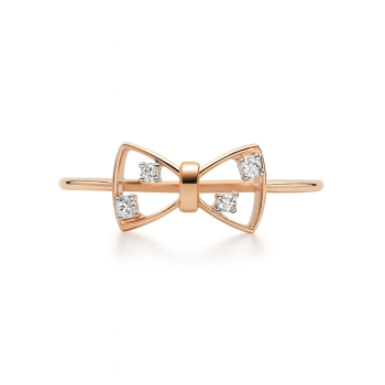 Bow Outline Natural Diamond Women Ring LNLR1203 | IGI CERTIFIED