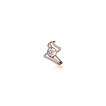 Side Cluster Curved Real Diamond Women Ring LNLR0614 | IGI CERTIFIED