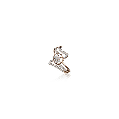 Side Cluster Curved Real Diamond Women Ring LNLR0614 | IGI CERTIFIED
