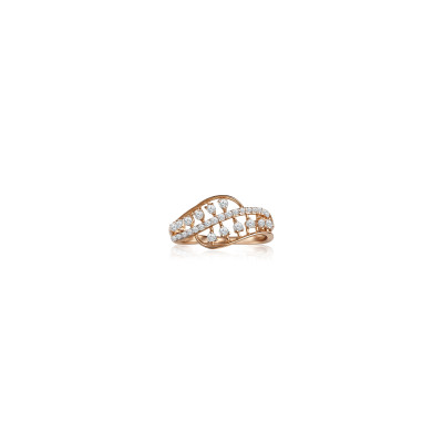 Twisted Teardrop Lattice Real Diamond Women Ring LNLR0616 | IGI CERTIFIED