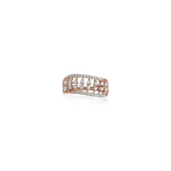 Heart Grid Openwork Natural Diamond Women Ring LNLR0618 | IGI CERTIFIED