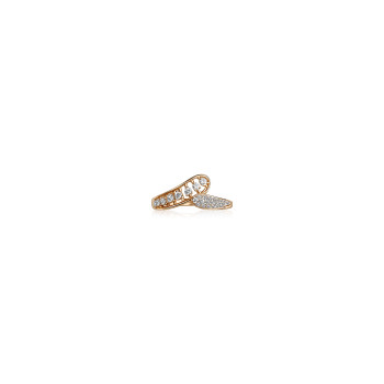 Leaf Overlap Real Diamond Women Ring LNLR0619 | IGI CERTIFIED