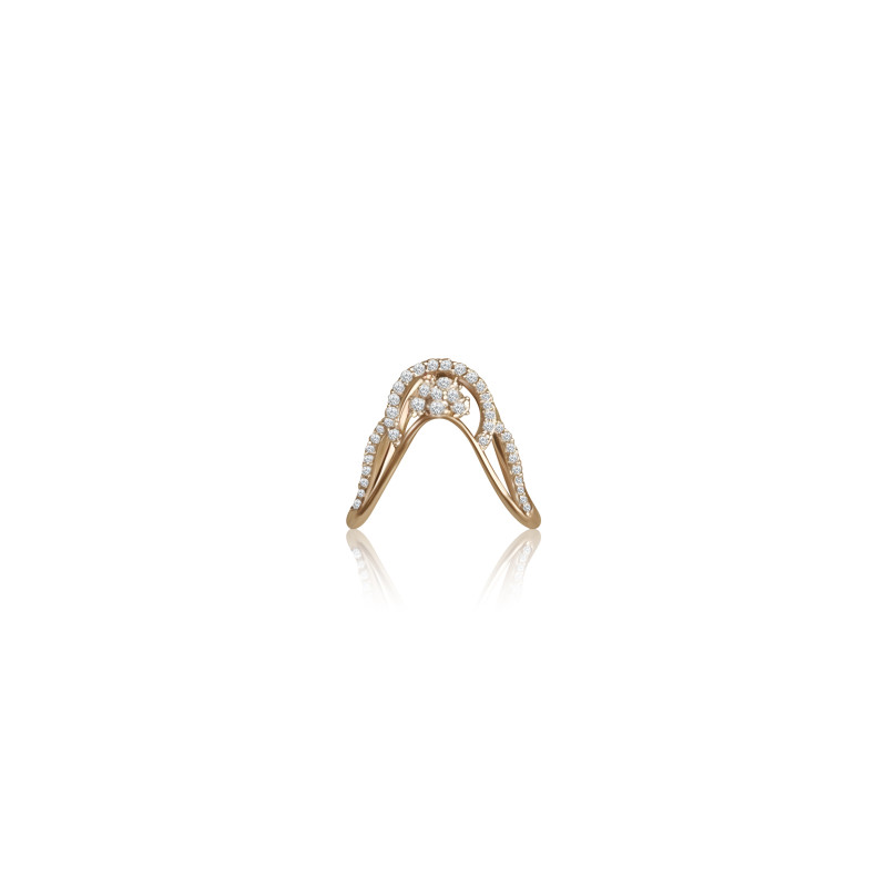 Arched Peak Cluster Real Diamond Women Ring LNLR0621 | IGI CERTIFIED