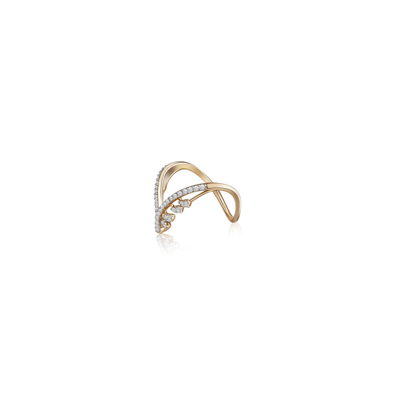 Contemporary Bypass Natural Diamond Women Ring LNLR0622 | IGI CERTIFIED
