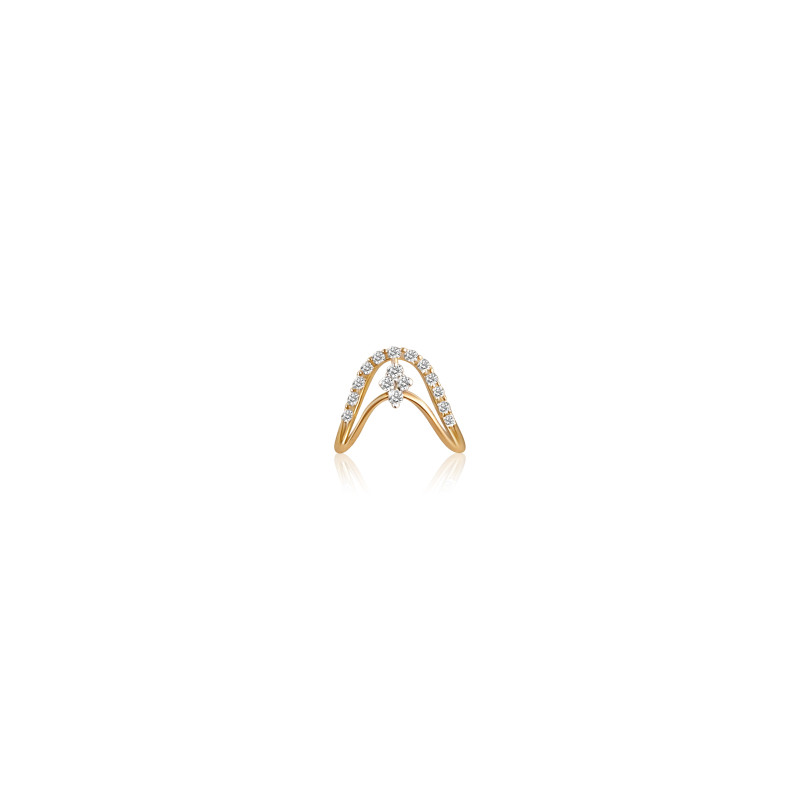 Trilogy Arch Natural Diamond Women Ring LNLR0624 | IGI CERTIFIED