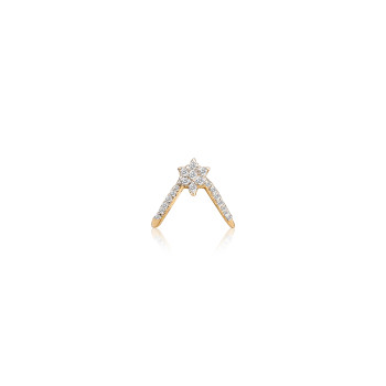 Freeform Swirl Flower Real Diamond Women Ring LNLR0625 | IGI CERTIFIED