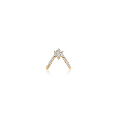 Freeform Swirl Flower Real Diamond Women Ring LNLR0625 | IGI CERTIFIED