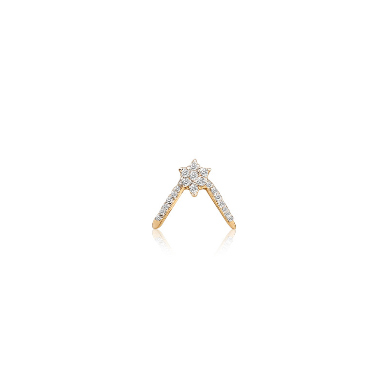 Freeform Swirl Flower Real Diamond Women Ring LNLR0625 | IGI CERTIFIED