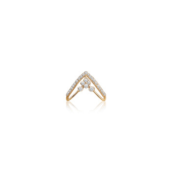 Pointed Floral V Real Diamond Women Ring LNLR0626 | IGI CERTIFIED