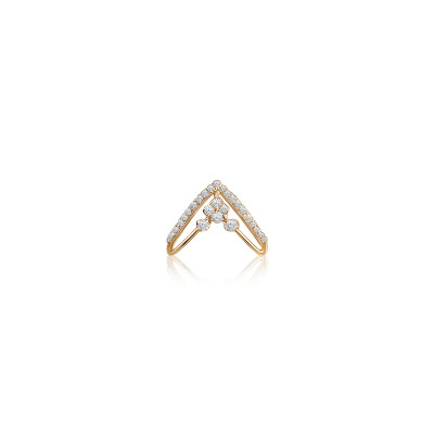 Pointed Floral V Real Diamond Women Ring LNLR0626 | IGI CERTIFIED