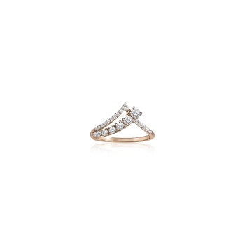 Graduated Chevron Natural Diamond Women Ring LNLR0631 | IGI CERTIFIED