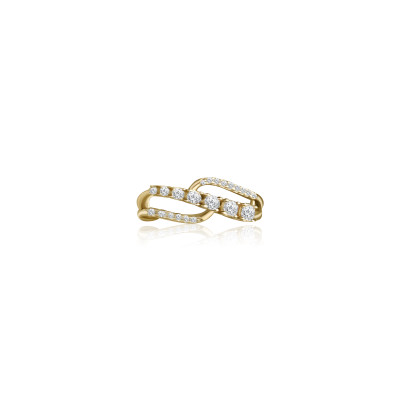 Interlocking Twist Natural Diamond Women Ring LNLR0632 | IGI CERTIFIED