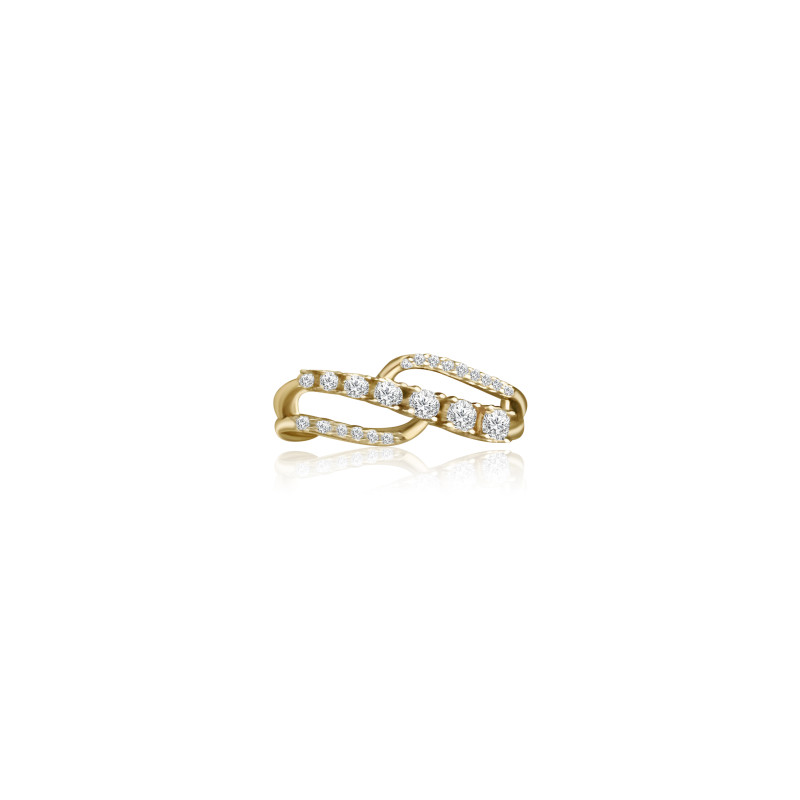 Interlocking Twist Natural Diamond Women Ring LNLR0632 | IGI CERTIFIED