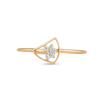 Triangle Flower Natural Diamond Women Ring LNLR1199 |IGI Certified