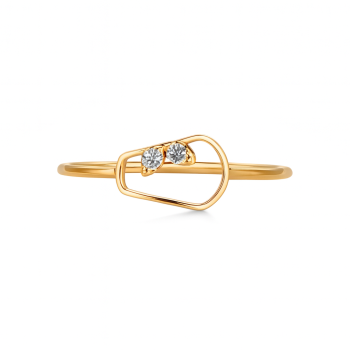 Teardrop Open Natural Diamond Women Ring LNLR1201 | IGI CERTIFIED