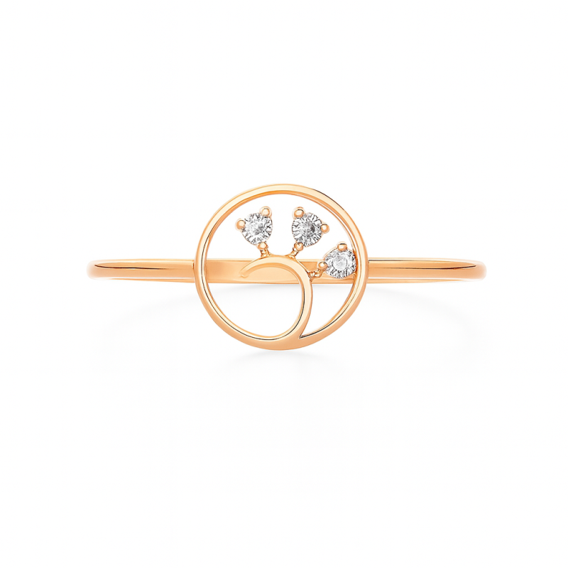 Circular Swirl Real Diamond Women Ring LNLR1204 | IGI CERTIFIED