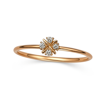 Four Stone Flower Real Diamond Women Ring LNLR1208 | IGI CERTIFIED