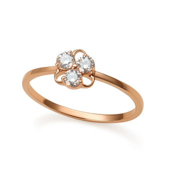 Clover Trilogy Natural Diamond Women Ring LNLR1213 | igi certified