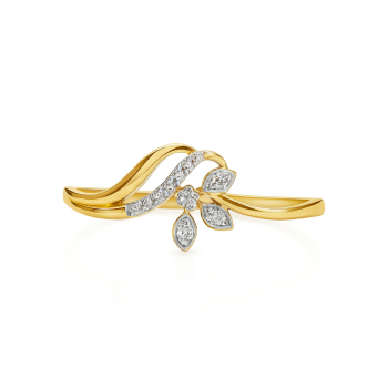 Leafy Wave Real Diamond Women Ring LNLR1221 | IGI CERTIFIED