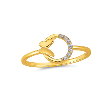 Double Heart Natural Diamond Women Ring LNLR1222 | IGI CERTIFIED