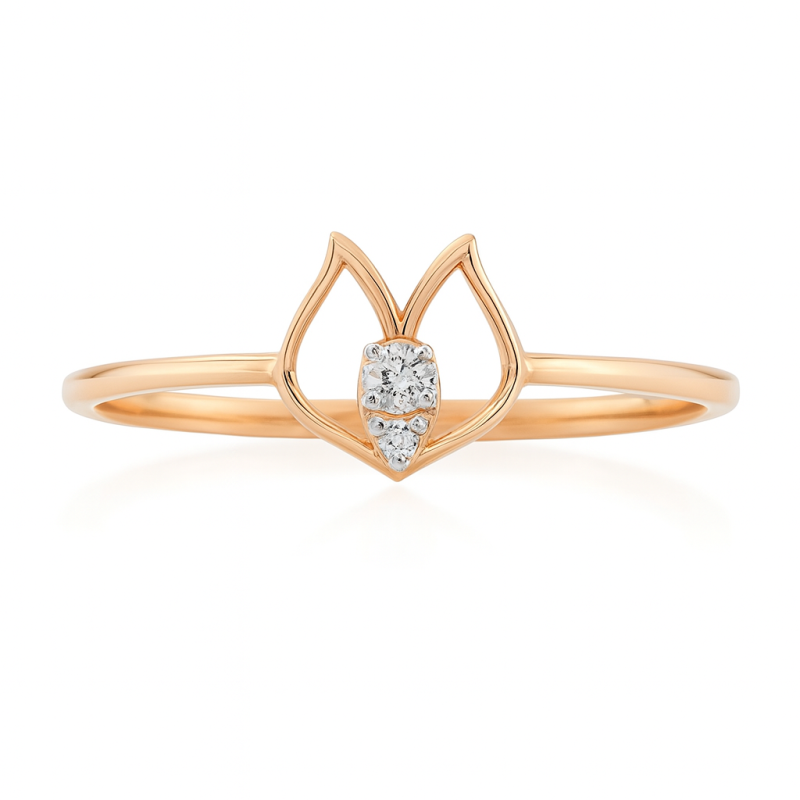 Tulip Frame Real Diamond Women Ring LNLR1223 | IGI CERTIFIED