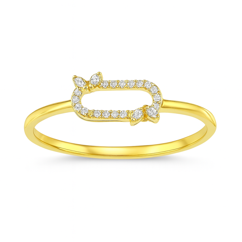 Butterfly Oval Real Diamond Women Ring LNLR1244 | IGI CERTIFIED