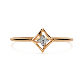 Kite Flower Natural Diamond Women Ring LNLR1245 | IGI CERTIFIED