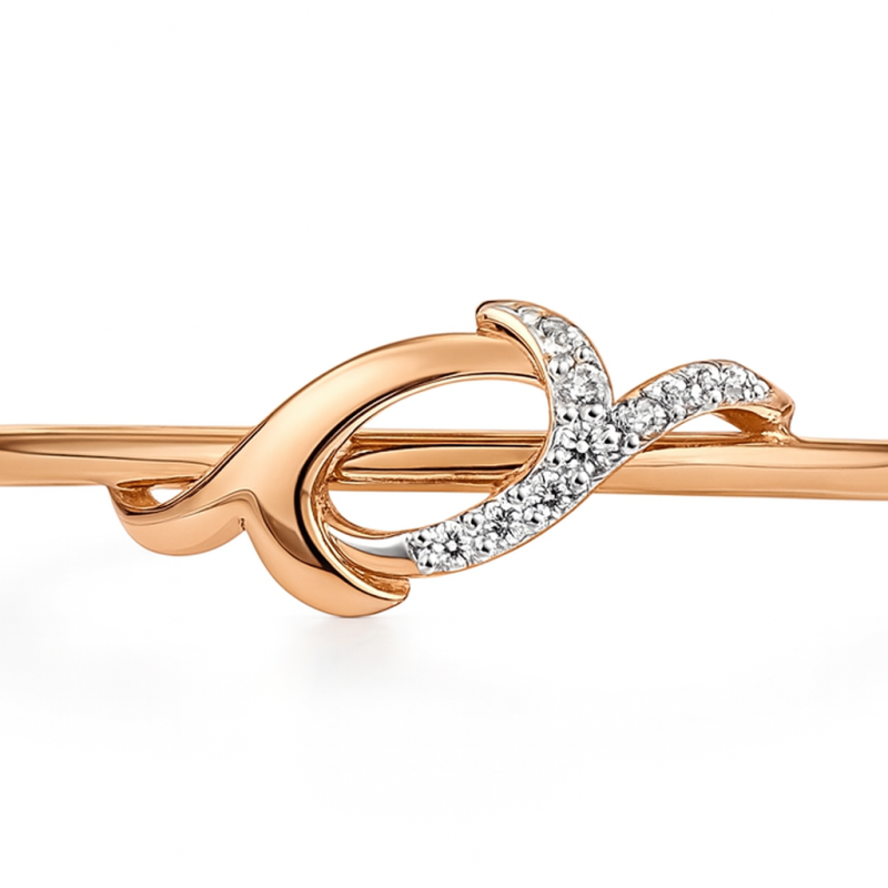 Ribbon Twist Natural Diamond Women Ring LNLR1249 | IGI CERTIFIED