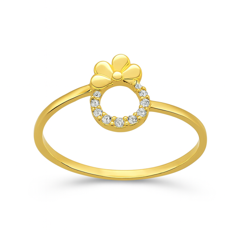 Floral Circle Real Diamond Women Ring LNLR1253 | IGI CERTIFIED