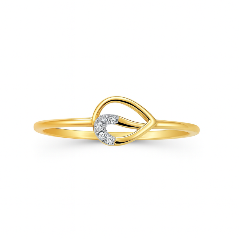Crescent Teardrop Natural Diamond Women Ring LNLR1257 | IGI CERTIFIED