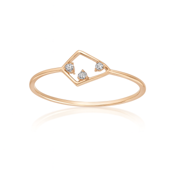 Diamond Trio Real Diamond Women Ring LNLR1264 | IGI CERTIFIED