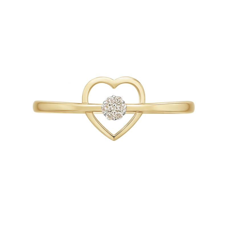 Cluster Heart Natural Diamond Women Ring LNLR1265 | IGI CERTIFIED