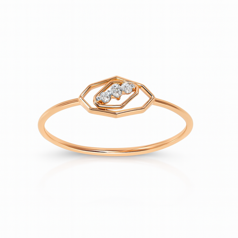 Inner Curve Real Diamond Women Ring LNLR1266 | IGI CERTIFIED