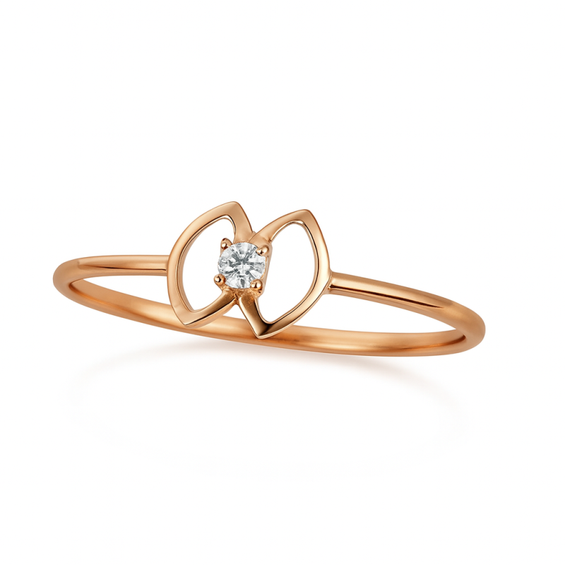 Double Petal Real Diamond Women Ring LNLR1268 | IGI CERTIFIED