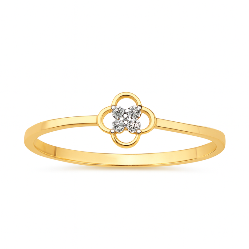 Quatrefoil Bloom Real Diamond Women Ring LNLR1275 | IGI CERTIFIED