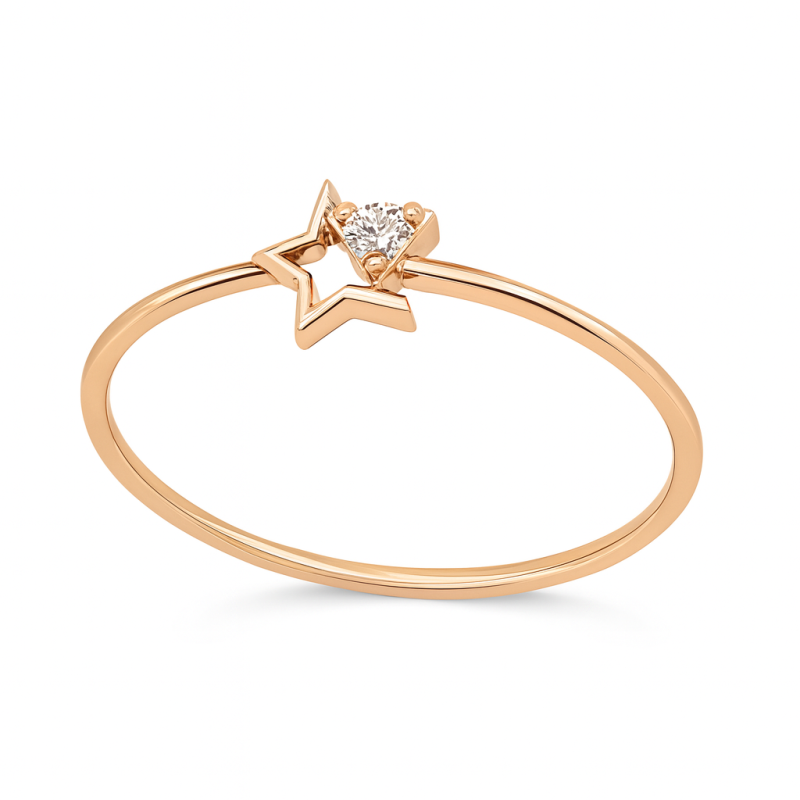 Star Accent Natural Diamond Women Ring LNLR1276 | IGI CERTIFIED